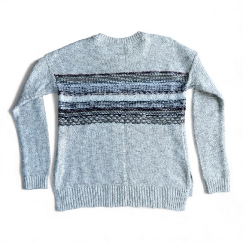 Abercrombie & Fitch Textured Knit Sweater - Cream and Gray - Picture 4 of 7